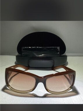 Ralph Lauren Brown Gradient Oversized Sunglasses